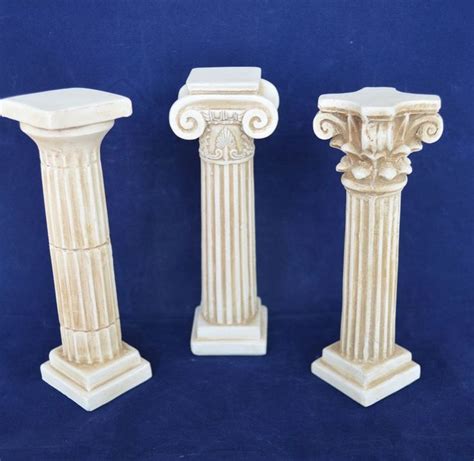 Ancient Greek Doric Corinthian Ionic Order Column Set Artifact Etsy