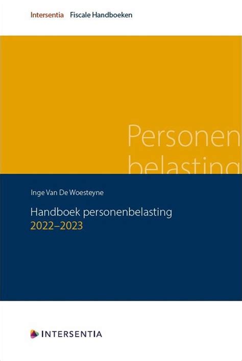 Handboek Personenbelasting 2022 2023 Inge Van De Woesteyne