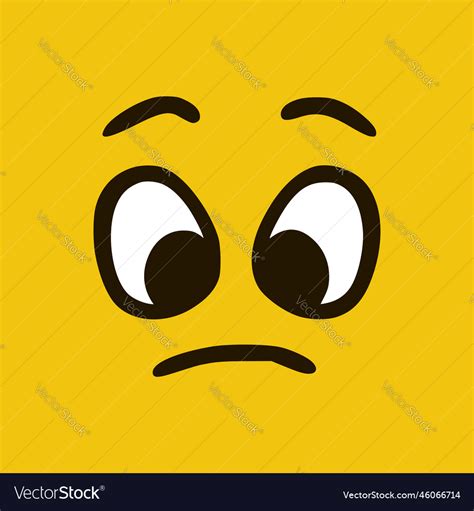 Sad Face Cartoon Expressions Doodle Royalty Free Vector