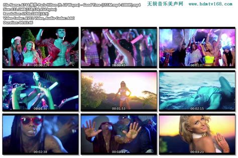 推荐 Paris Hilton ft Lil Wayne Good Time 151M mp4 1080P 无损音乐 5 1