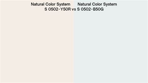 Natural Color System S 0502 Y50r Vs S 0502 B50g Side By Side Comparison