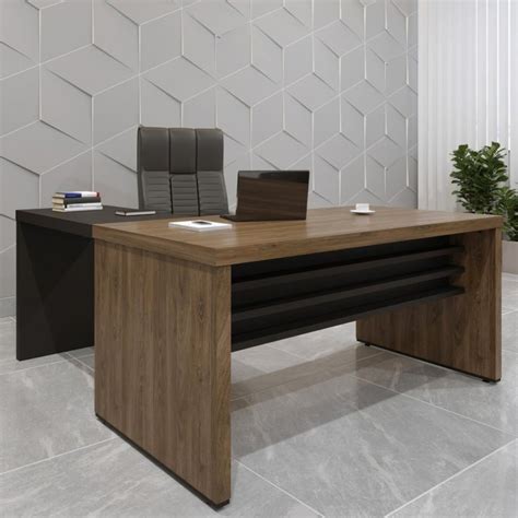 Conjunto Escritório Home Office 2 peças Mesa Tamburato 160cm Mesa