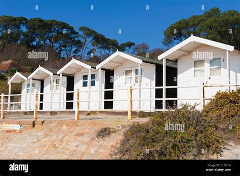 Beach Huts At Branksome Chine Poole Dorset Stock Photo Alamy