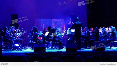 Symphony Orchestra Performance In The Concert Hall Stock video footage | 8966688