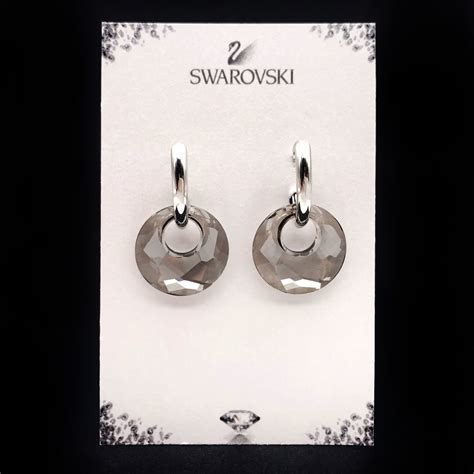 Серебряные серьги 2 в 1 Swarovski_Серьги Кольца со Сваровски в интернет ...