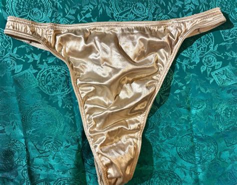 Victoria S Secret VINTAGE Second Skin Satin Thong L Panties Mender Nude NWOT EBay
