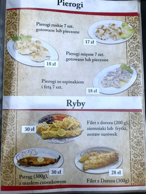 Menu At Restauracja Harnasie Restaurant Szklarska Poreba