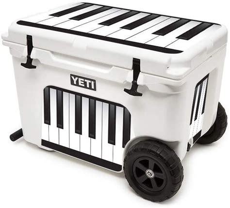 Mightyskins Skin Compatible With Yeti Tundra Haul Cooler Piano Keys