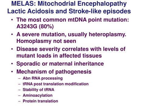 Ppt Genetics Of Mitochondrial Respiratory Chain Disorders Powerpoint Presentation Id4890326