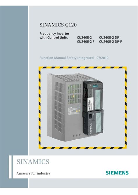 Pdf Sinamics Siemens Safety Integrated Function Manual Sinamics