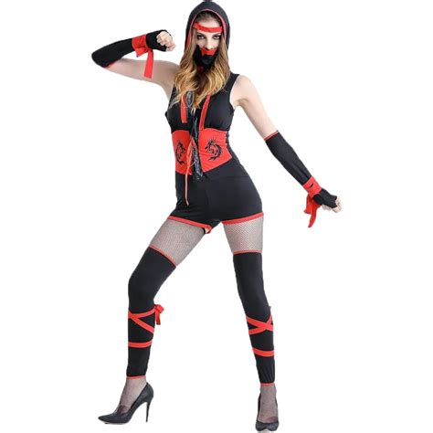 Umorden Halloween Purim Carnival Party Costume Adult Female Red Black