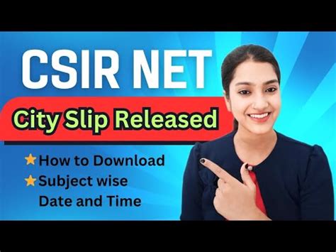 Csir Net Jrf City Slip Released Csir June Attempt City