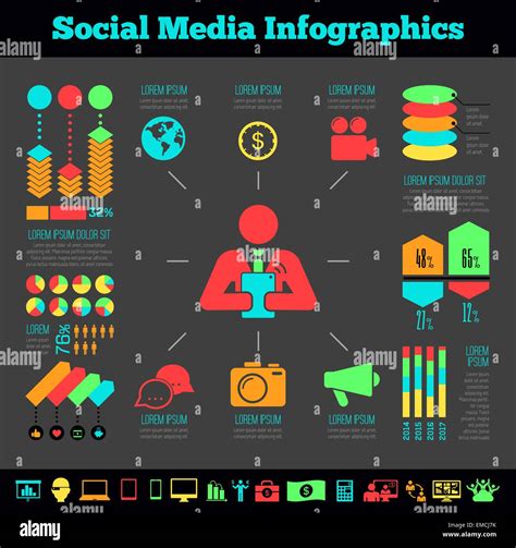 Social Media Infographic Template Stock Vector Image And Art Alamy