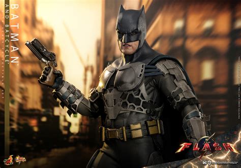 The Flash Movie Ben Affleck Batman And Batcycle Get Hot Toys