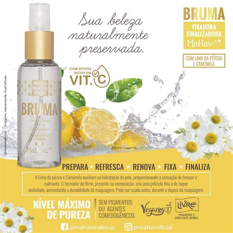 Bruma Facial Fixadora Revitalizante Vitamina C Mahav Kit C