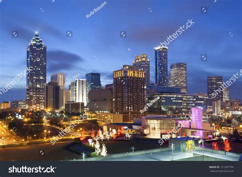 City Of Atlanta. Image Of The Atlanta Skyline During Sunrise. Stock Photo 121547794 : Shutterstock