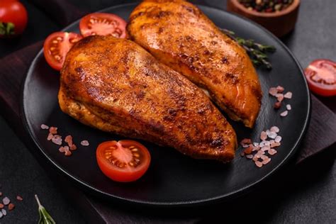 Premium Photo Delicious Grilled Chicken Fillet With Spices And Herbs