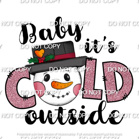 Cold Outside Snowman Transfer Prints