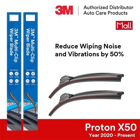 3M Multi Clip Hybrid Design Wiper Blades For Proton X50 Year 2020