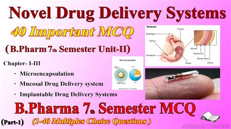 Novel Drug Delivery System Ndds Bp704t Unit 2 Part 1 40