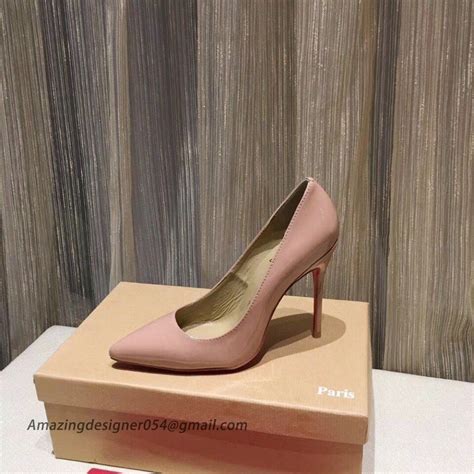 Christian Louboutin Nude Patent Kate 100mm Pumps Model 42855207