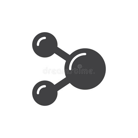 Molecule Icon Vector Filled Flat Sign Solid Pictogram Isolated On White Stock Vector