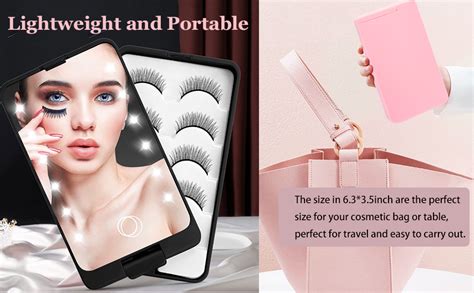 Amazon Eyelash Storage Case Aremod Led Lash Mirror Rechargeable