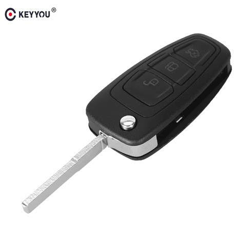 KEYYOU 3 Buttons Flip Folding Car Remote Key Shell For Ford Focus 3