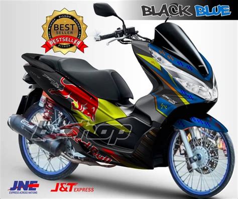 Jual Decal PCX Sticker Honda PCX FULL Body Set Variasi PCX REDBULL PC1