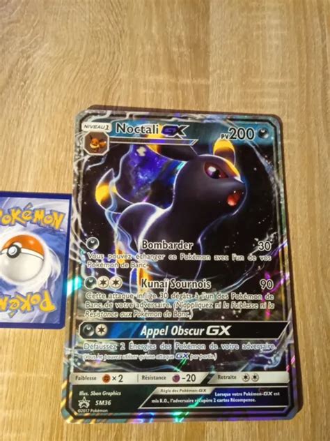 CARTE POKÉMON JUMBO Noctali GX SM36 Soleil Lune FR EUR 14 50