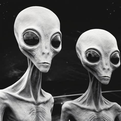 Premium Ai Image Grey Aliens Portrait From Roswell Nhi Non Human