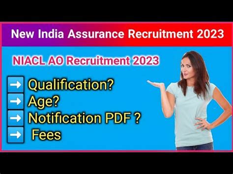 NIACL Recruitment 2023 Apply Online NIACL Ao Notification 2023 NIACL