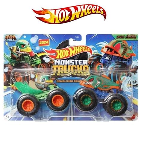 Promo Hot Wheels Monster Trucks Doubles Duck N Roll Vs Piran Ahhh Diskon 11 Di Seller Timothy