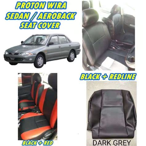 Proton Wira Sedan Aeroback Cover Seat Pvc Leather Full Set Front