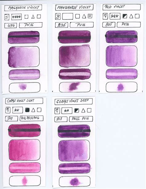 Violet Pigments Used In Watercolor Désiré George Herman Artiste