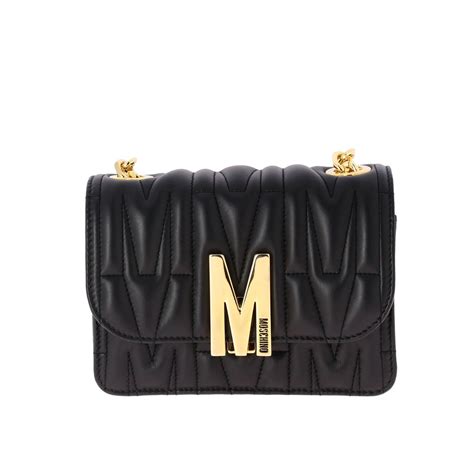 Moschino Couture Outlet Borsa A Tracolla In Pelle Trapuntata Con Logo