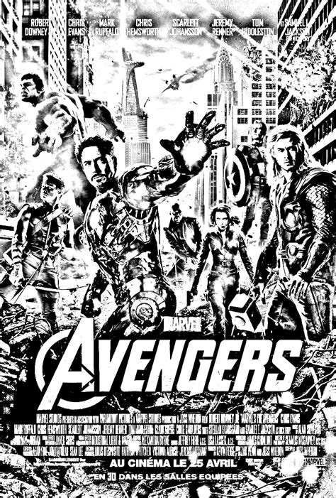 Movie Avengers Art Adult Coloring Pages