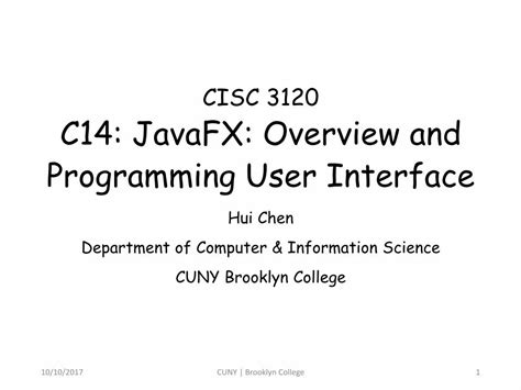 PDF CISC 3120 C14 JavaFX Overview And Programming User 2018