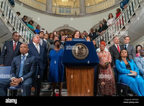 New York United States 31st July 2023 Governor Kathy Hochul Speaks