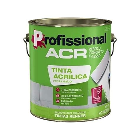 Tinta Acr Lica Profissional Standard Fosco Branco L Renner