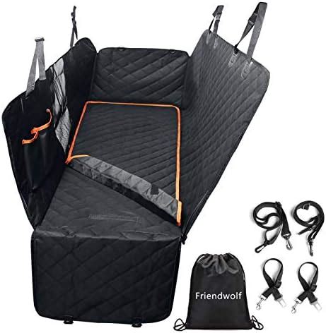 Dog Car Seat Cover - Waterproof Zipper Large Back Dog Hammock with Mesh Viewing Window - Anti ...