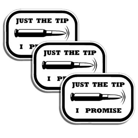 Just The Tip I Promise Ammo Box Custom Vinyl Decal Bumper Stickers 3