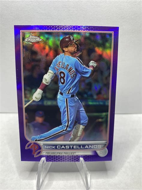 Topps Chrome Update Nick Castellanos Purple Refractor Usc