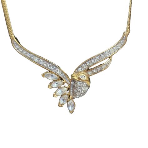 Stunning Rare Vintage Trifari Bird Necklace Gem