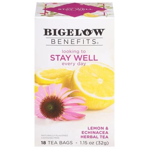 Bigelow Benefits Herbal Tea Lemon Echinacea Tea Bags Publix Super