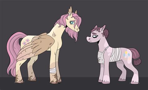 Infection AU: Fluttershy and Pinkie Pie by ponibytes on DeviantArt