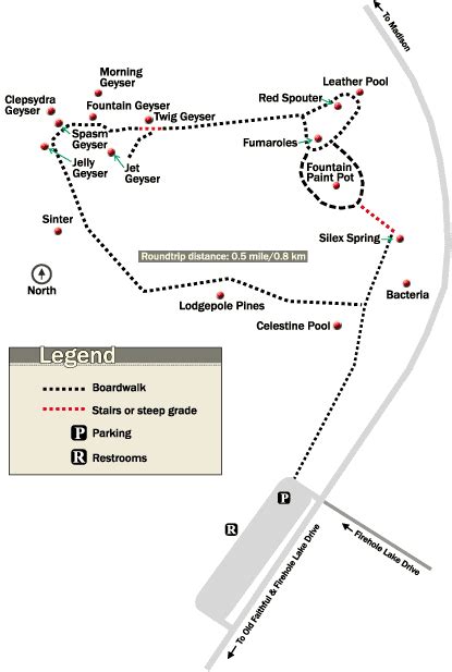 Fountain Paint Pot Interactive Tour Map - Yellowstone