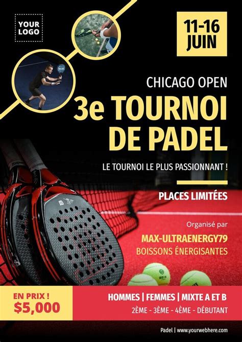 Modèles de prospectus pour le Padel à personnaliser en ligne