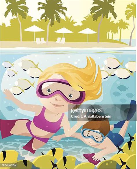 136 Kids Swimming Underwater Cartoon Stock Photos, High-Res Pictures ...