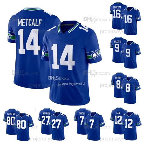 Seattle 2023 Seahawks 14 DK Metcalf Royal Classic Jersey 16 Tyler